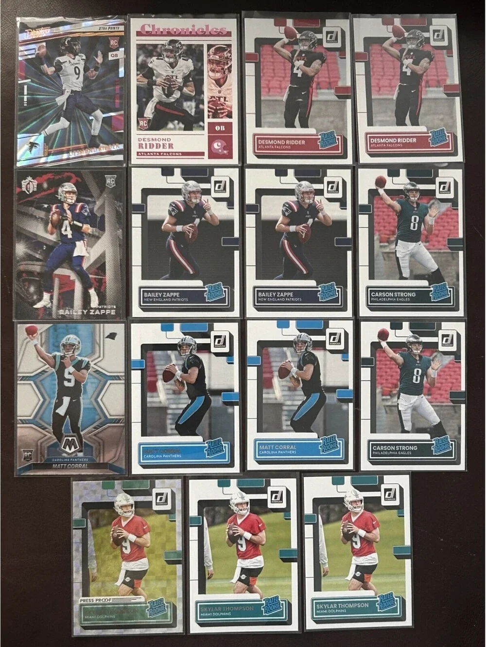 2022 NFL ROOKIE QB PANINI COLLECTION + SPECIAL INSERT PARALLELS 15 RC LOT NM