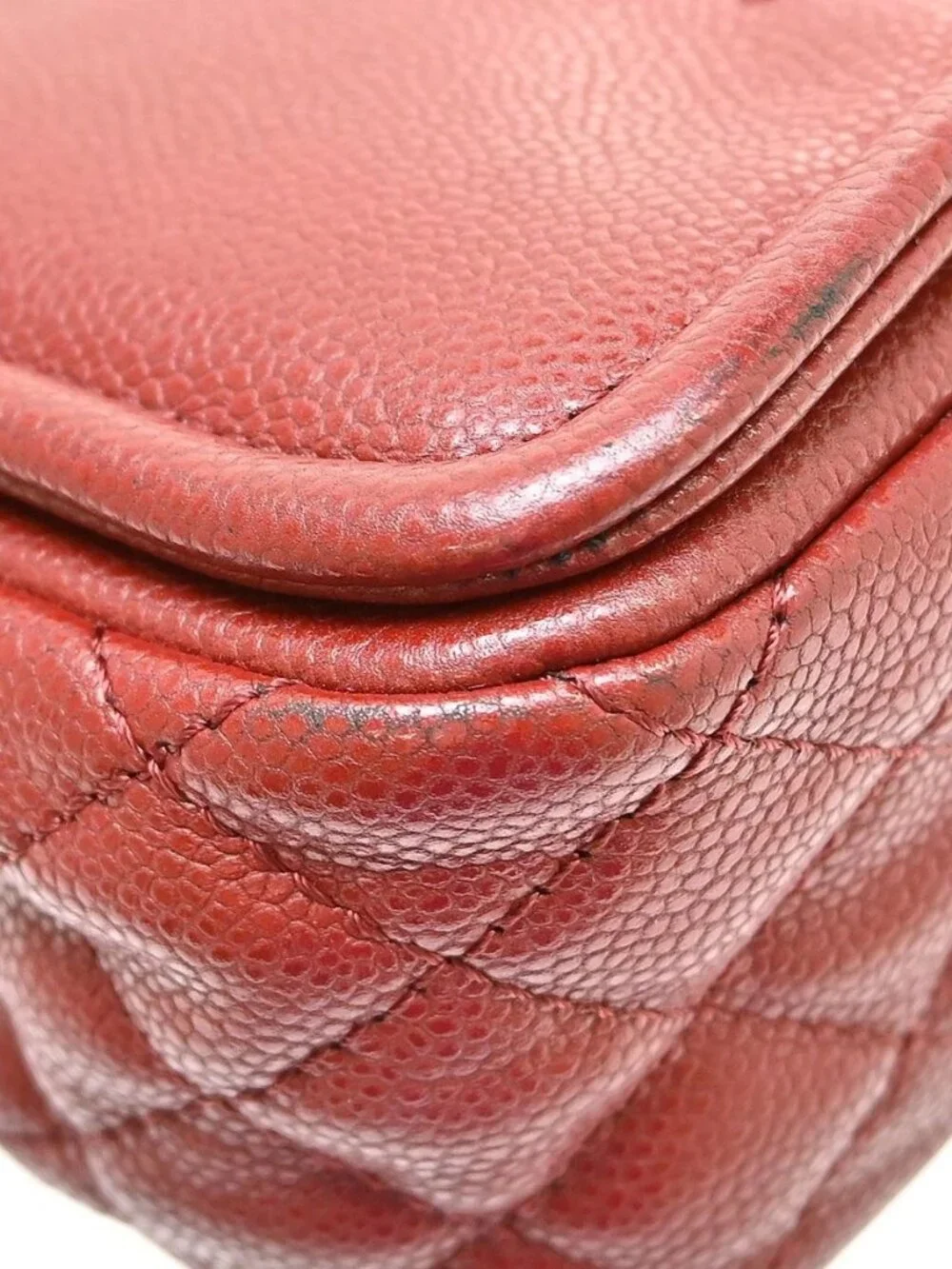 Chanel Red Calfskin Straight Flap Shoulder Bag NQ11761