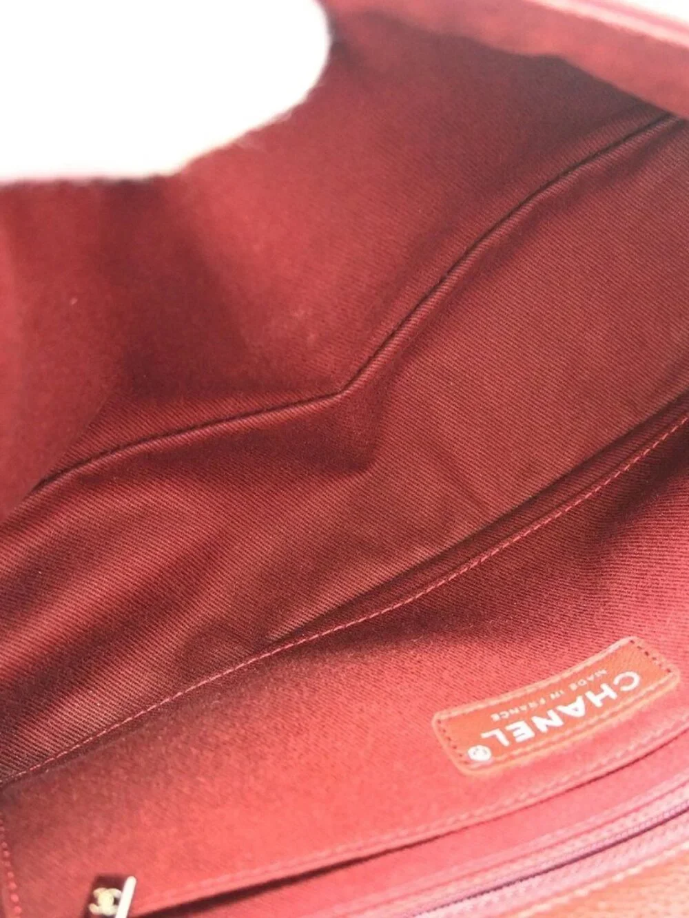 Chanel Red Calfskin Straight Flap Shoulder Bag NQ11761