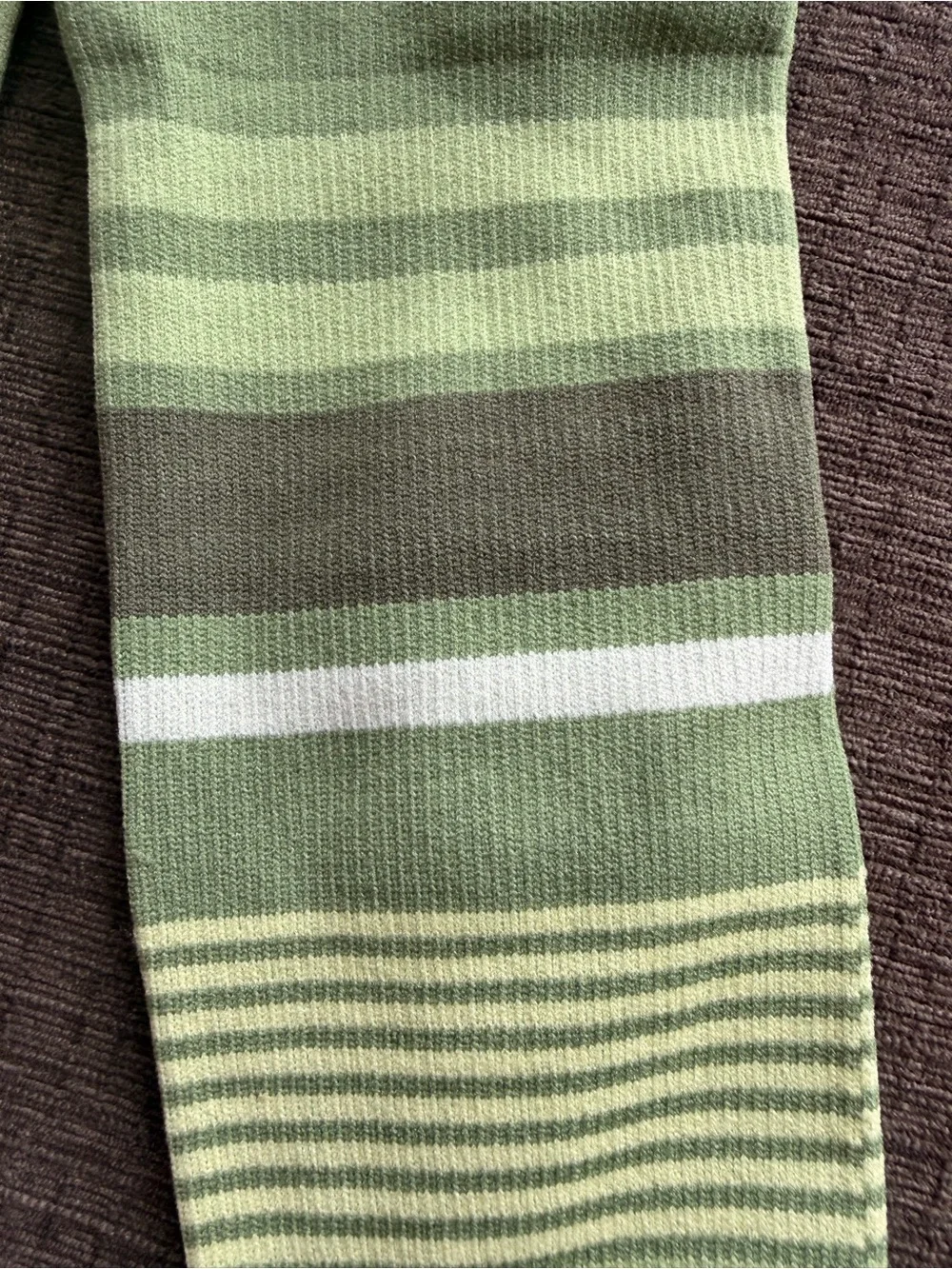 FIGS Compression Socks Green Striped Sz Large Unisex Doctor Nurse 100% Awesome