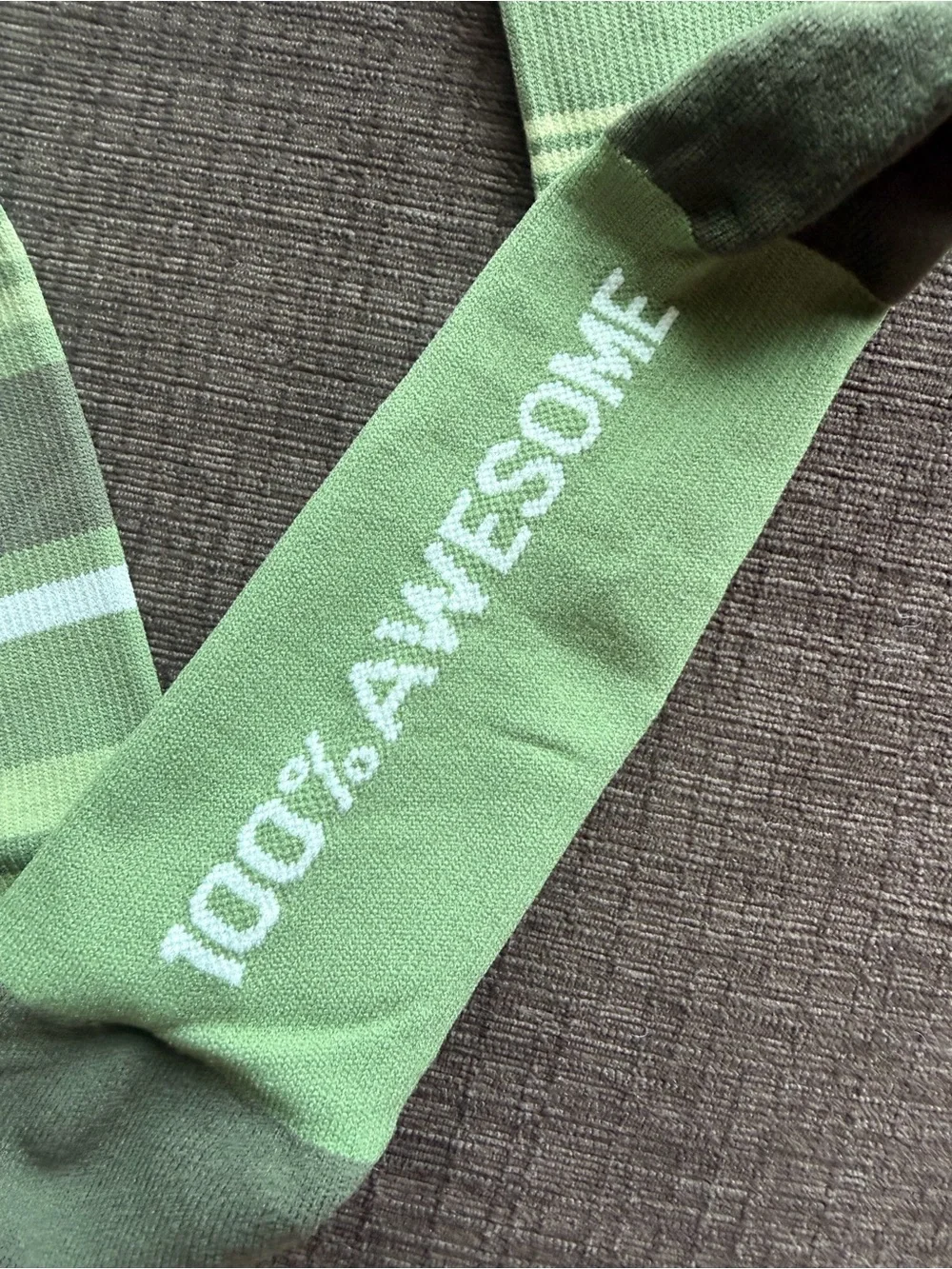 FIGS Compression Socks Green Striped Sz Large Unisex Doctor Nurse 100% Awesome