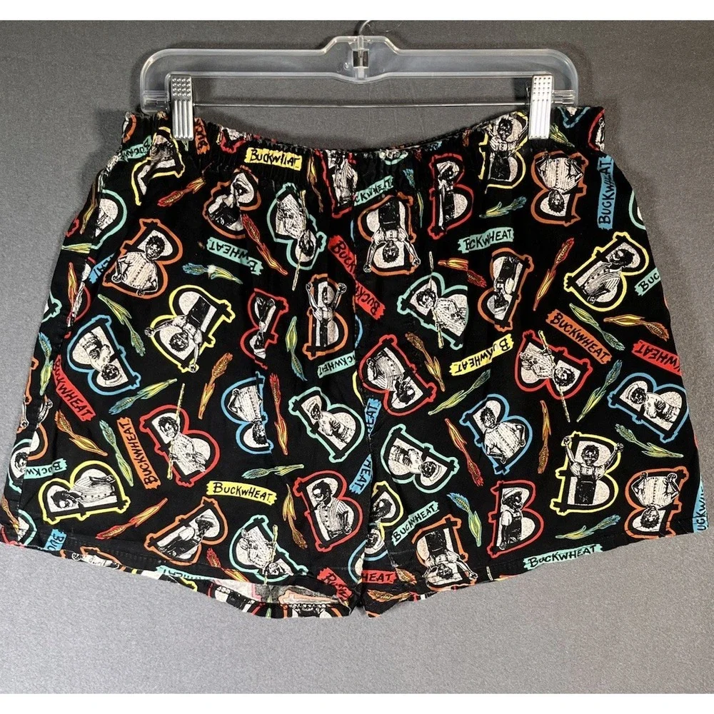 Vintage Buckwheat Marlin Tease Boxer Sleep Shorts Size XL USA Made Little Rascal
