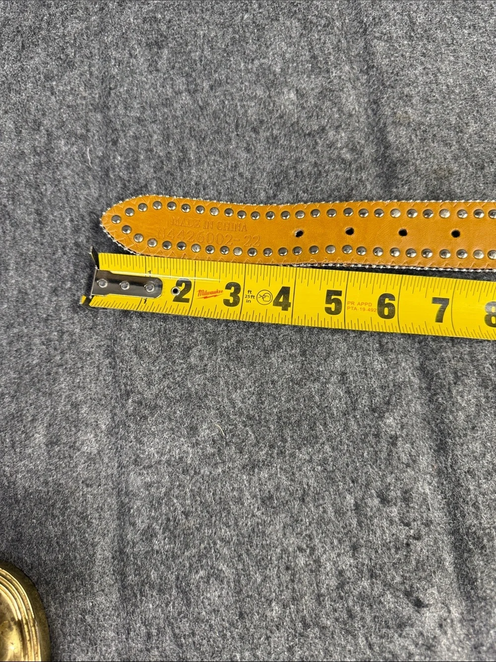 Nocona studs leather strap
