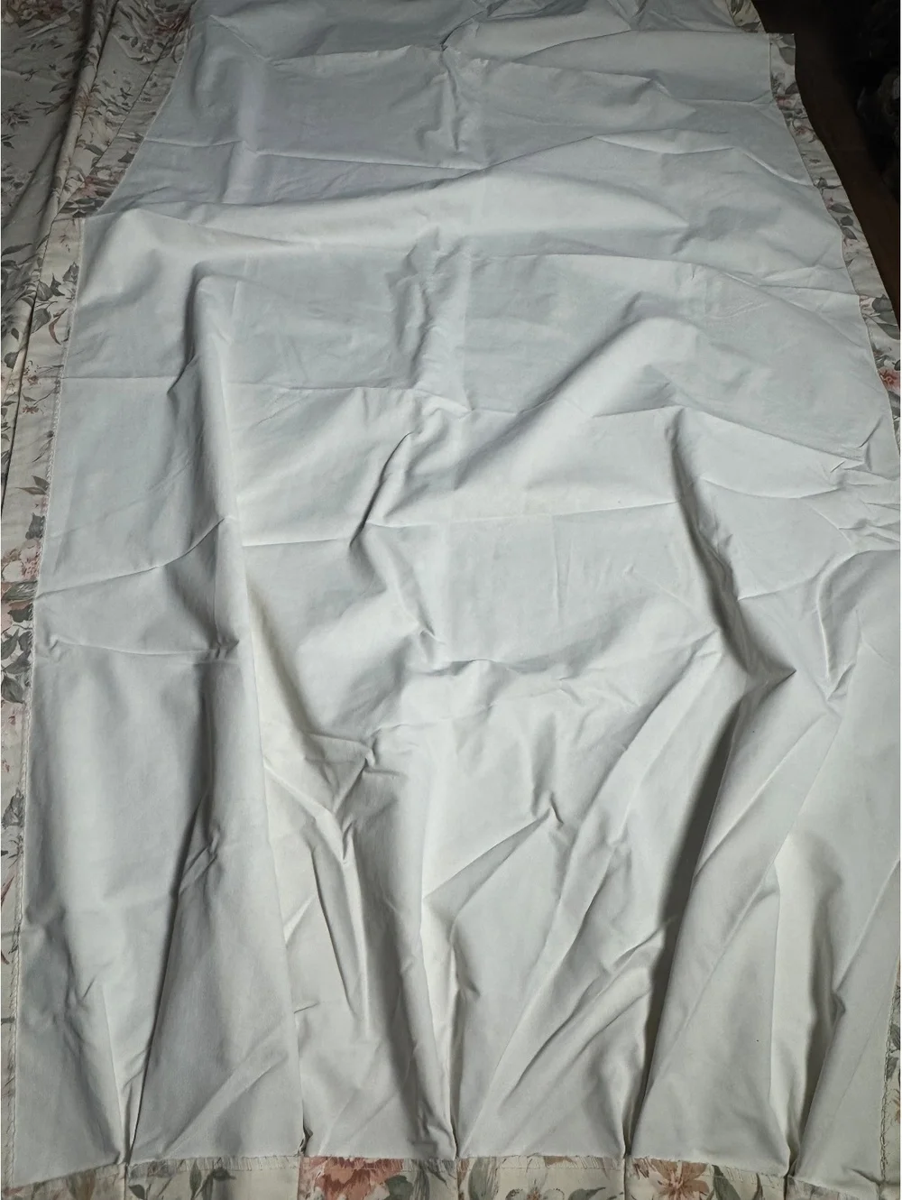 Vintage Burlington House Floral Pinch Pleat Curtain Panel 82 Long Cottage Drapes
