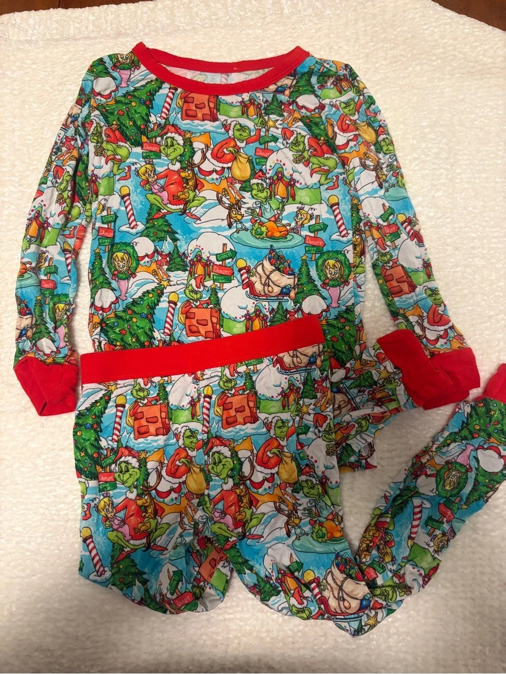 Kids Holiday Grinch Bamboo Pajama Set