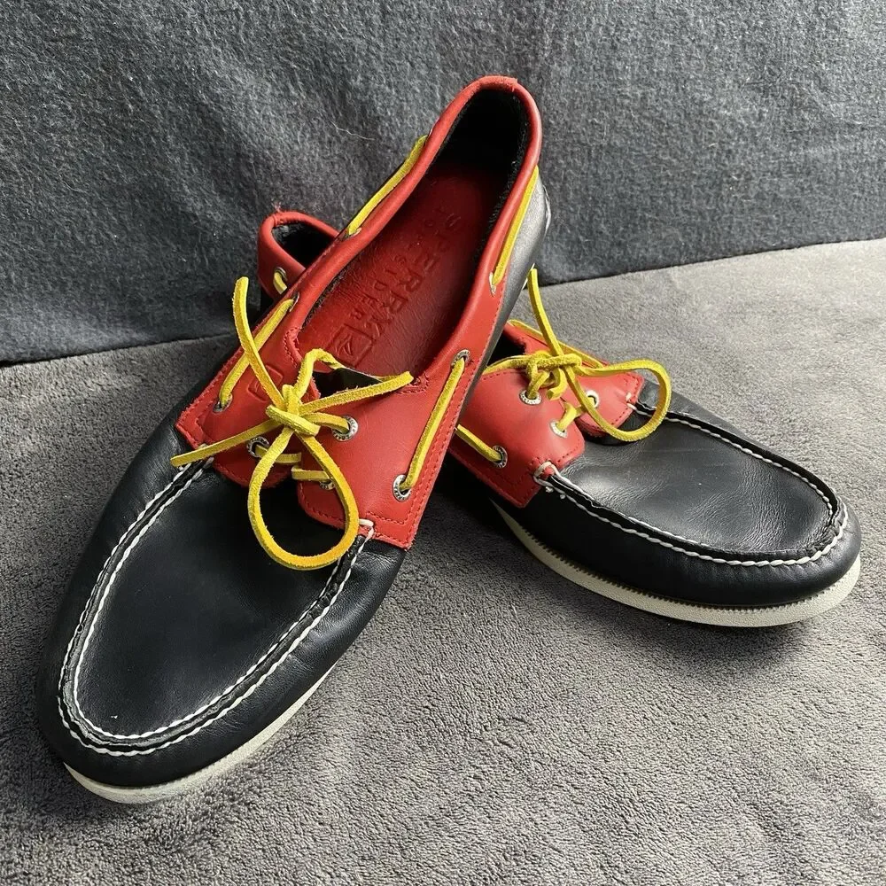 Sperry Top-Sider Gold Cup Authentic Original Boat Shoe Black Leather Mens Sz 13