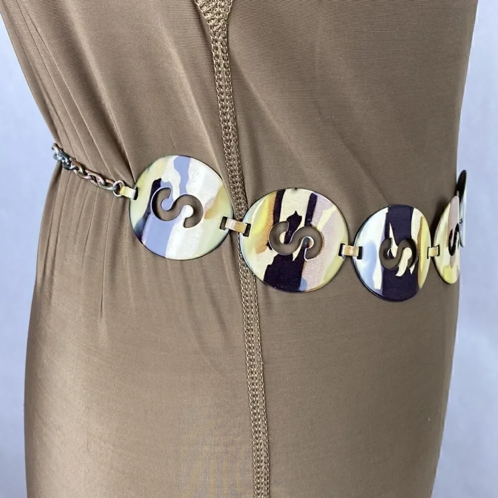 Metal Medallion Belt Camo Womens Chain S Cutout