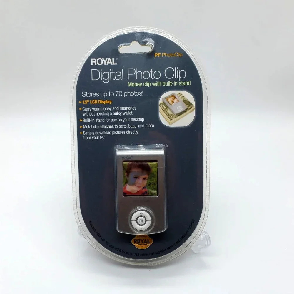 Royal Digital Photo Clip - Money Clip with Built-in Stand