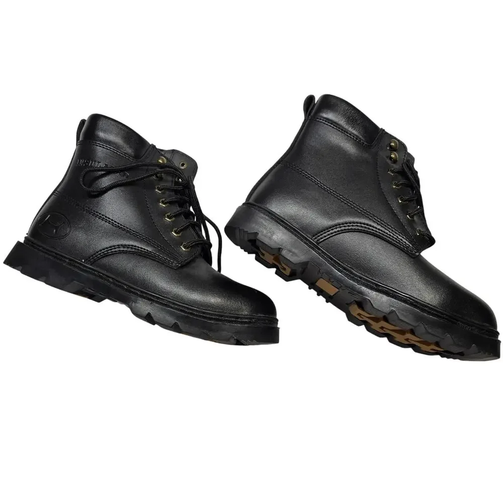 Himalayans Black Leather Boots Mens Size 7.5 Insulated Winter Combat Lace Rugged