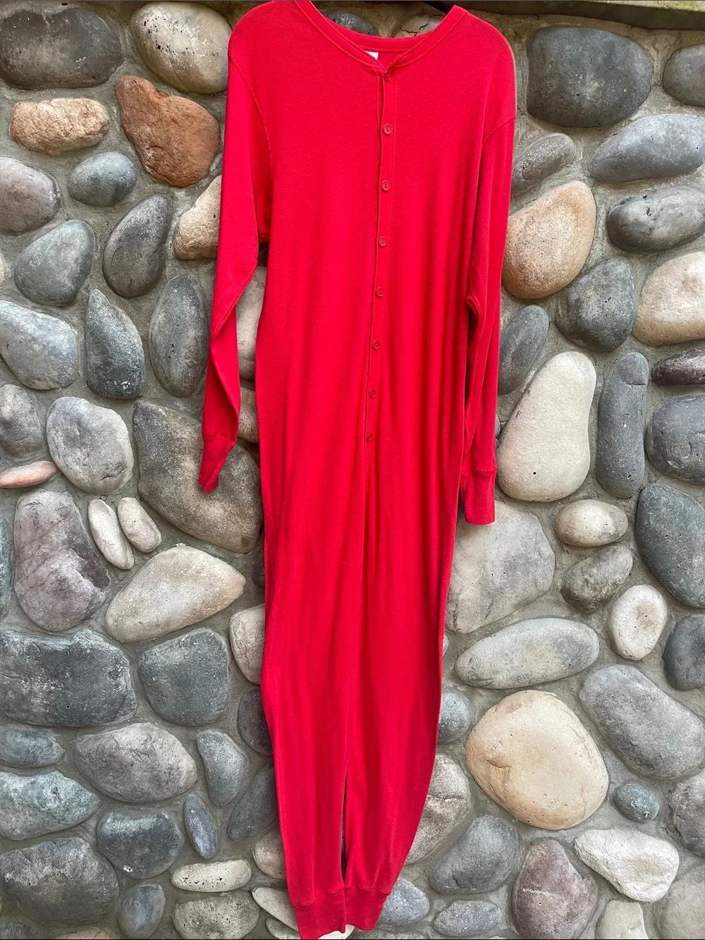 JE Morgan Long Handles Vintage Red Long John Union Suit XL