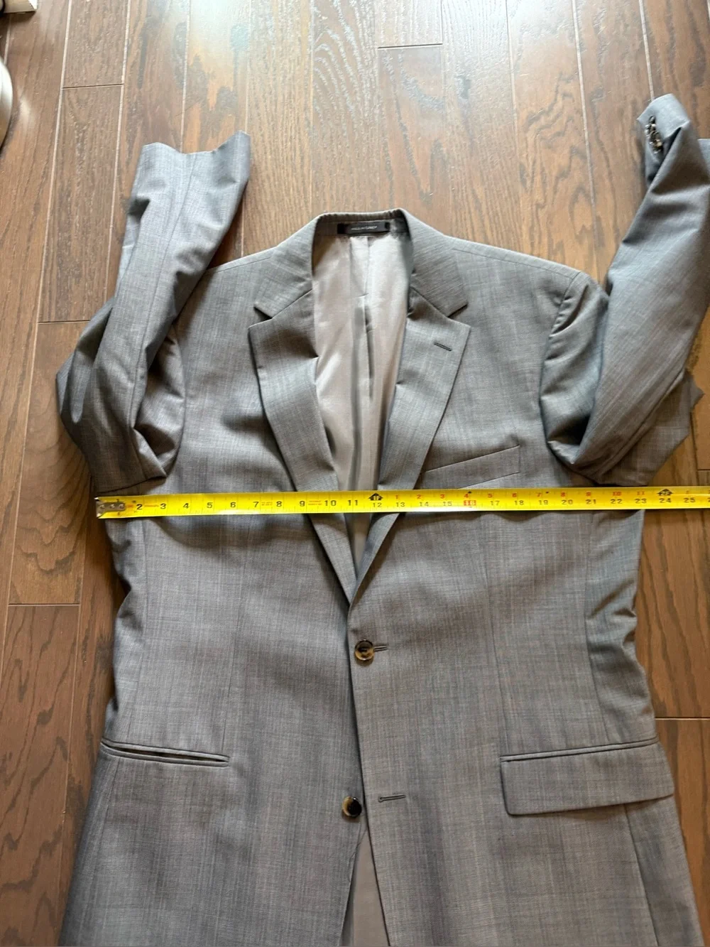 BOSS HUGO BOSS GREY Super 100 Wool Suit Size 44 LONG