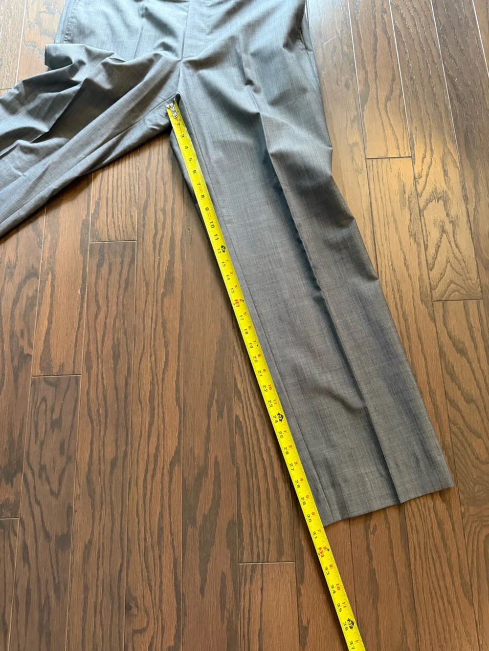 BOSS HUGO BOSS GREY Super 100 Wool Suit Size 44 LONG