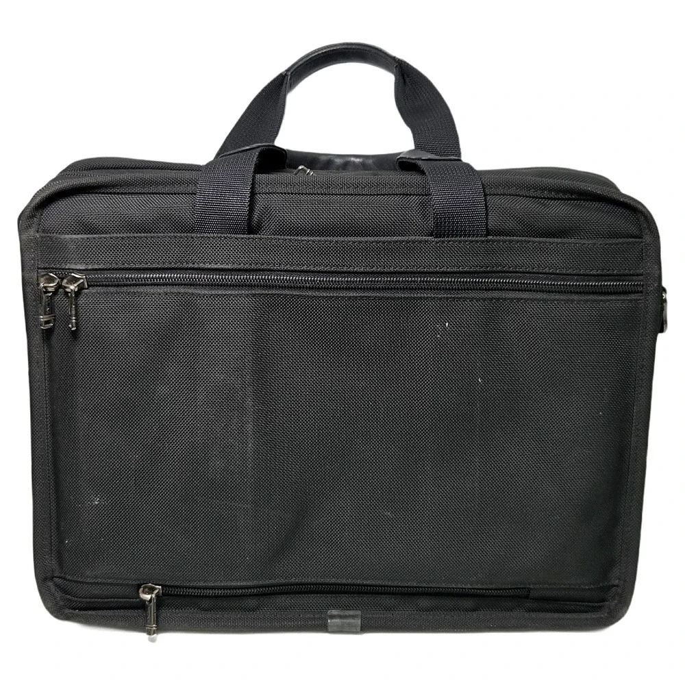Tumi 26160D4 Black Ballistic Nylon 17in Laptop Briefcase Messenger Bag Excellent