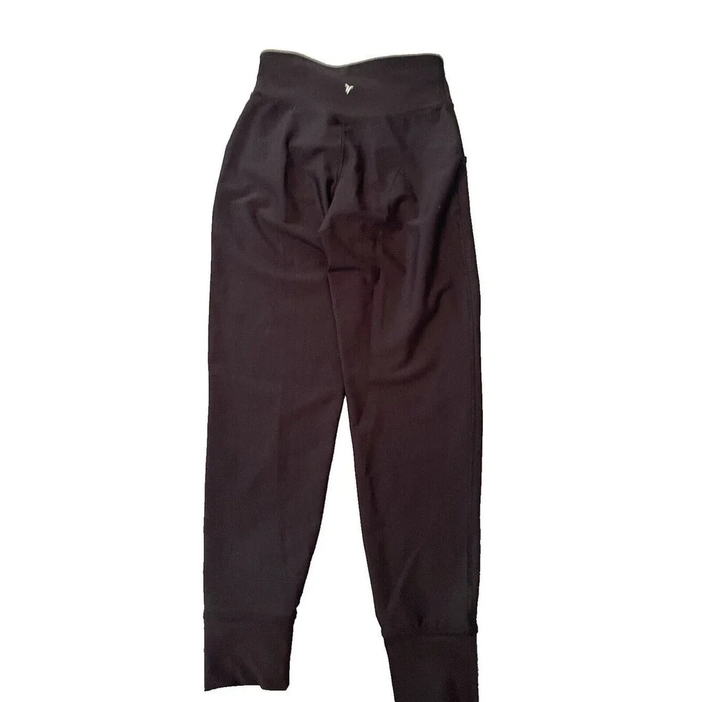 Old Navy Sweatpants size 10/12 Black Stretch Fleece Joggers Elastic Waist