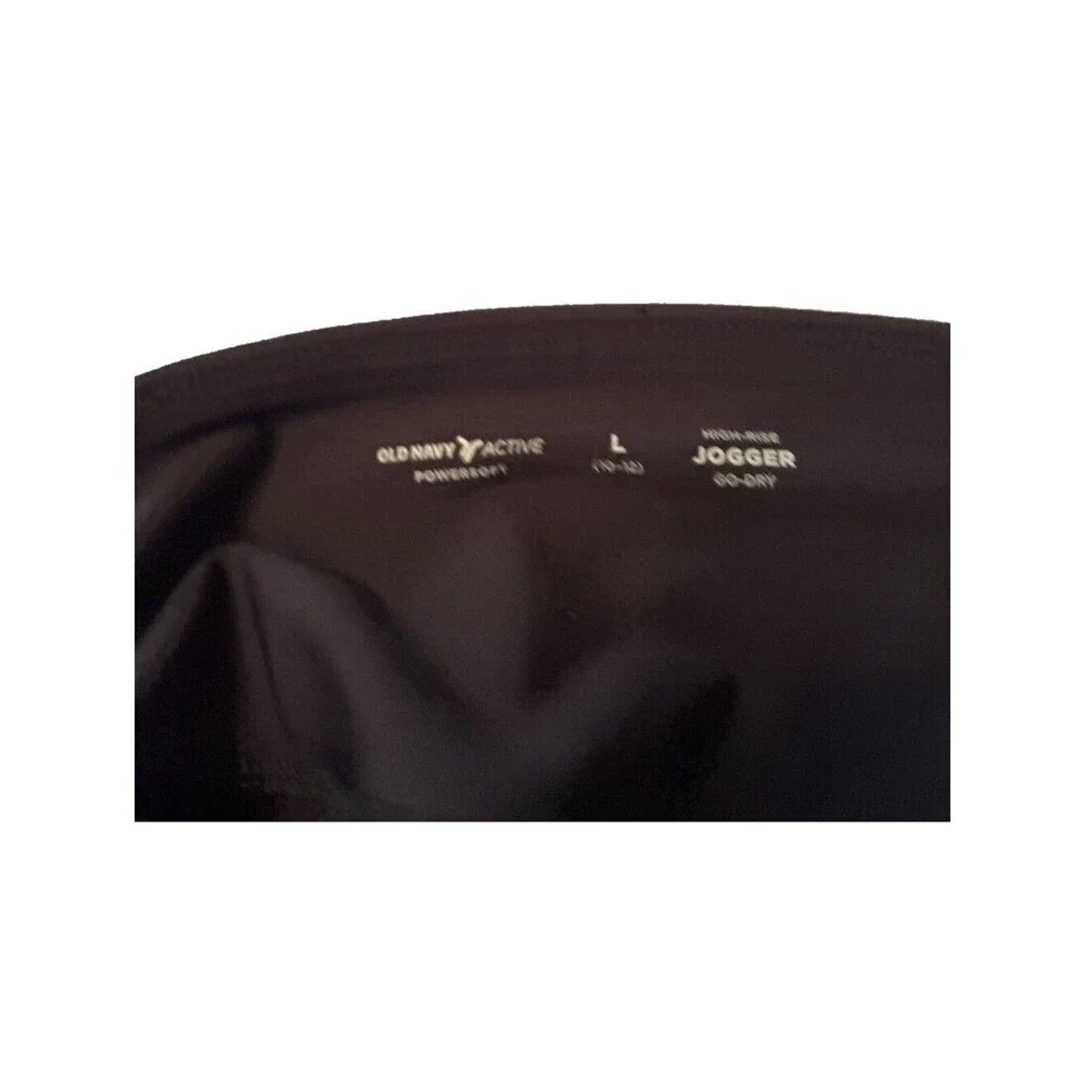 Old Navy Sweatpants size 10/12 Black Stretch Fleece Joggers Elastic Waist