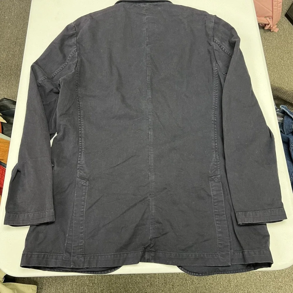Polo Ralph Lauren Blazer Mens M Navy Blue Crest Patch Cotton Twill Sport Coat