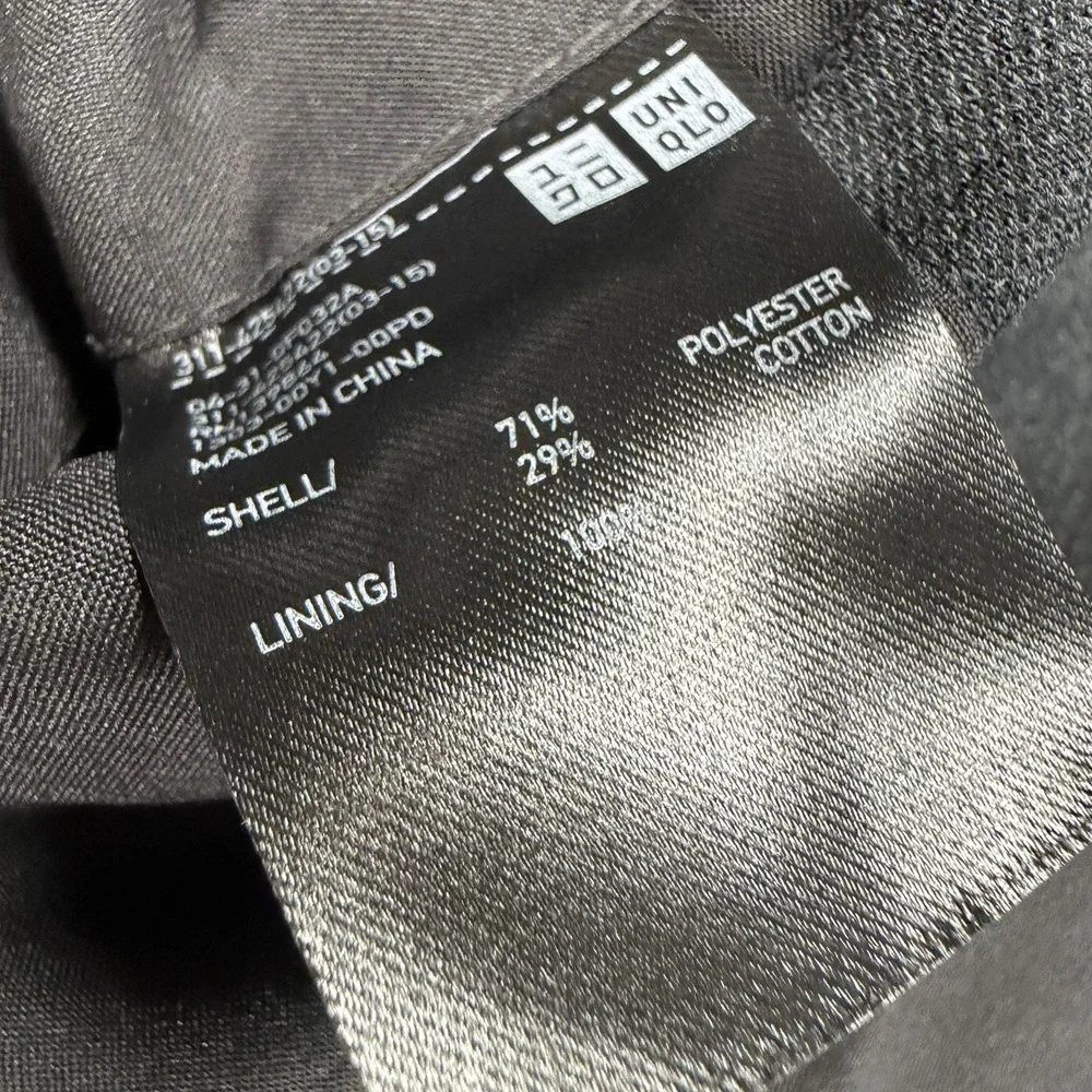 Uniqlo Jacket Men Medium Charcoal Gray Jersey Unstructured Blazer Sport Coat
