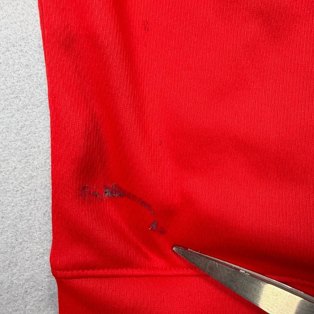 Adidas Mens Red Performance Logo Hoodie Sweatshirt Size Large RN 88387 CA 40312
