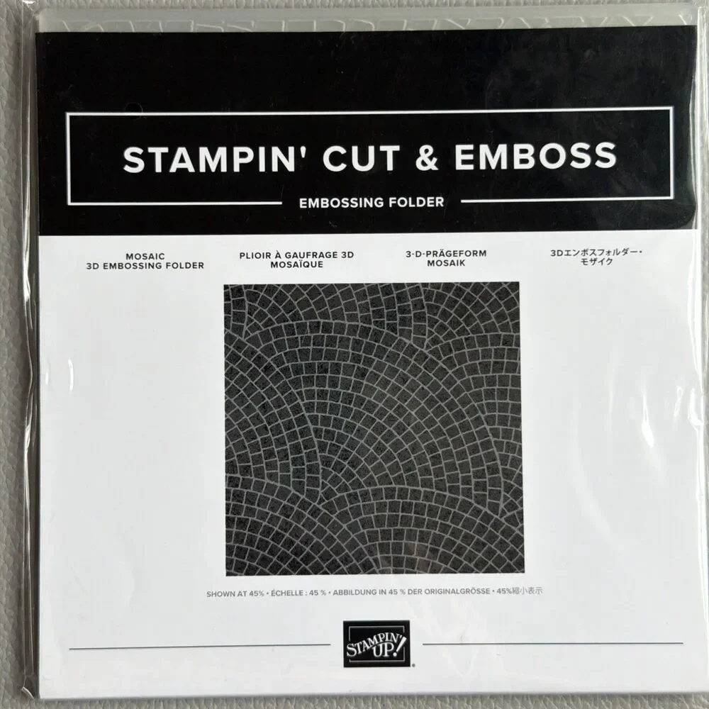 Stampin Up MOSAIC 3D EMBOSSING FOLDER RARE RETIRED beautiful embossed look