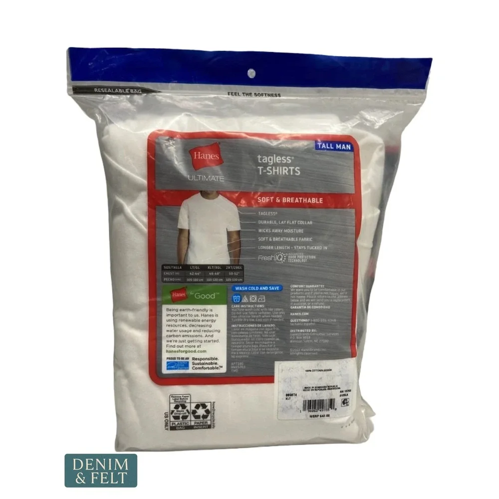 Hanes longer cotton or