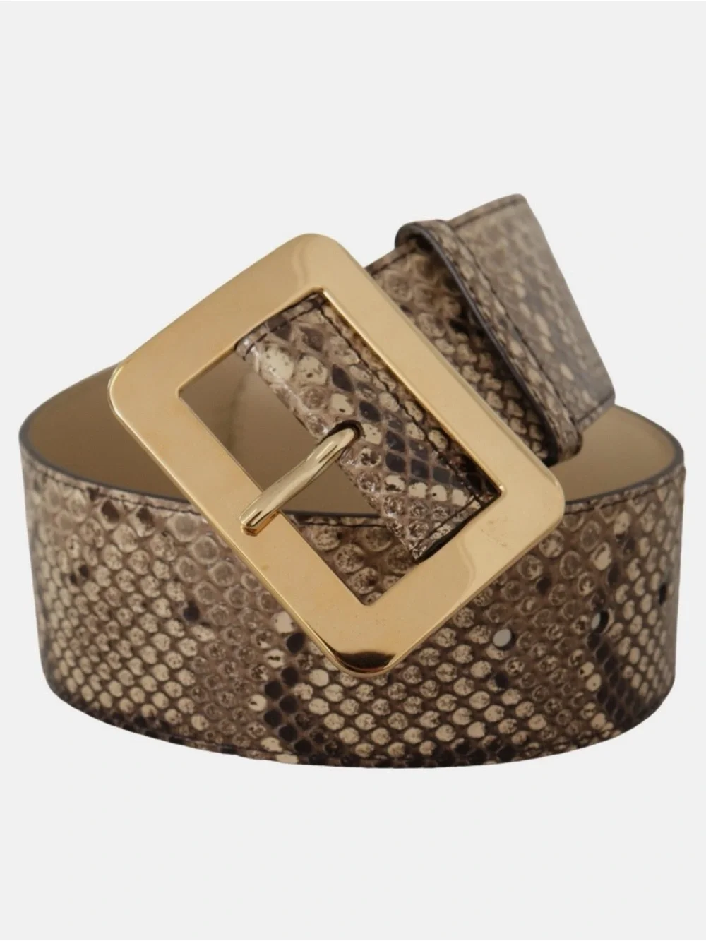 Dolce & Gabbana Exclusive Exotic Wide Waist Python Leather Belt 65cm