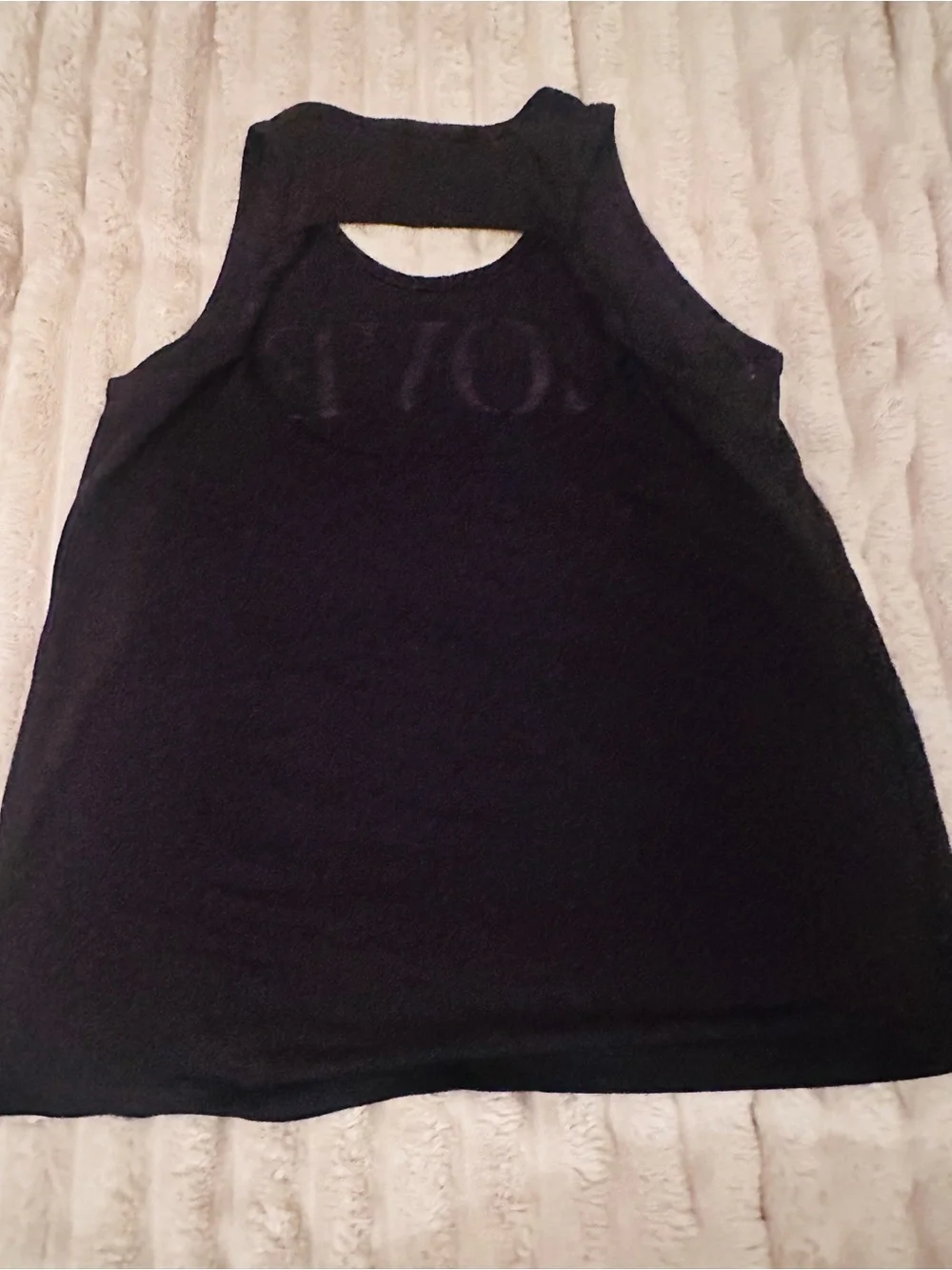 Girls' Black 'Love to Shine' Metallic Print Tank Top