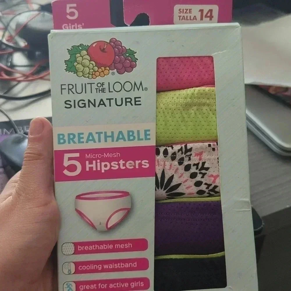 Fruit of the loom signature 5 micro mesh girls hipsters