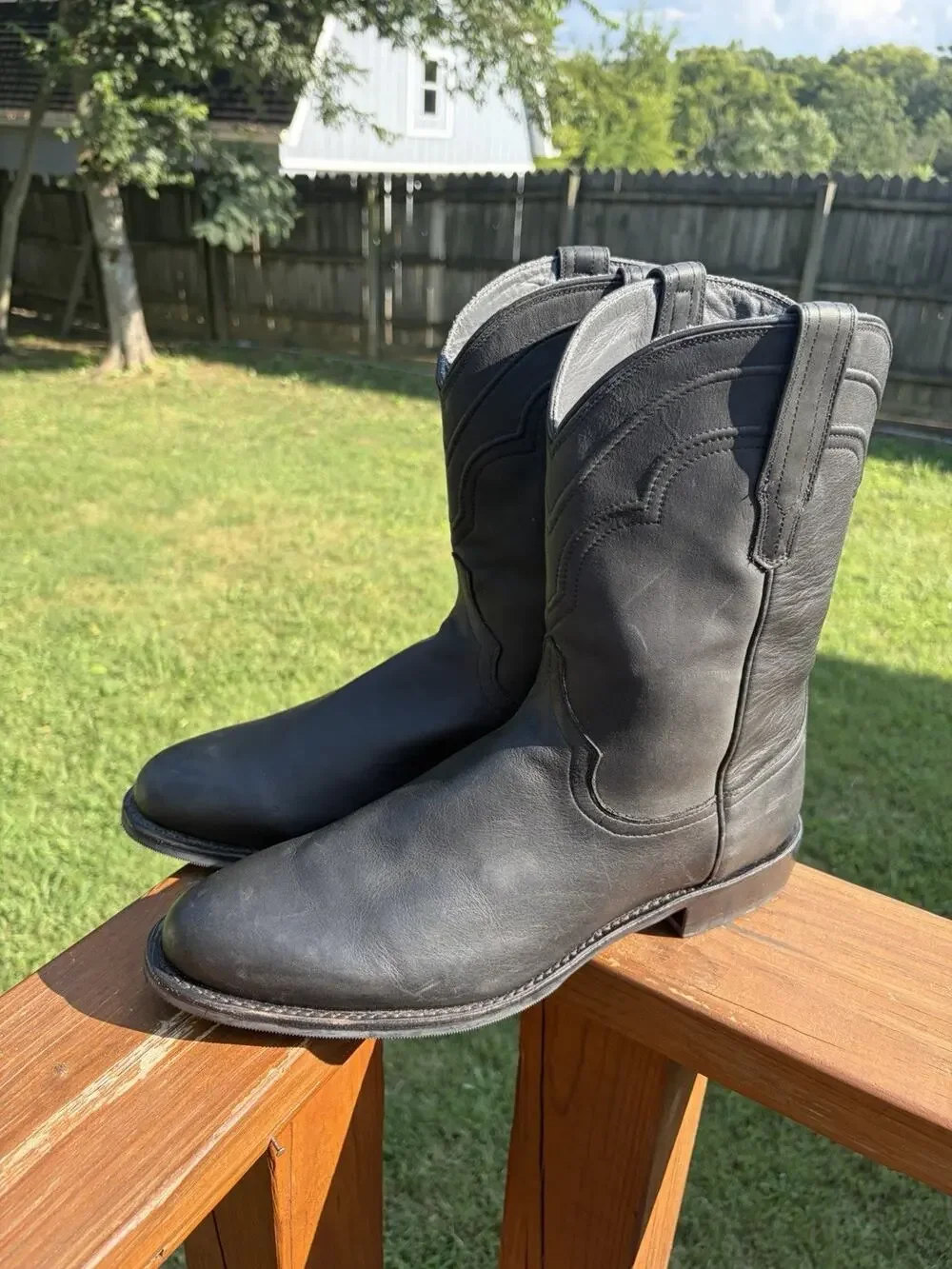 Tecovas The Jake 2100 Mens 13EE Black Leather Western Roper Boots Vibram Sole