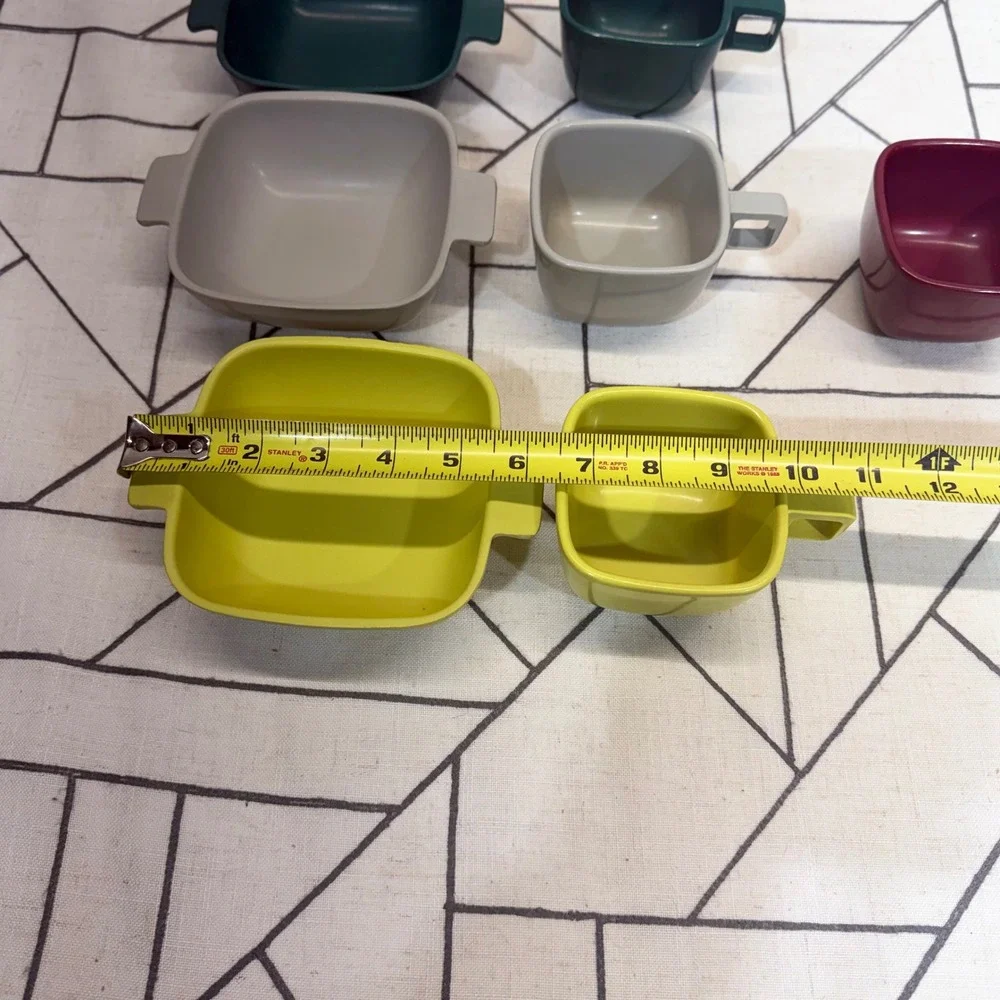 Arrowhead Melmac Dinnerware Set Mixed MCM Green Yellow Gray Burgundy 7pc