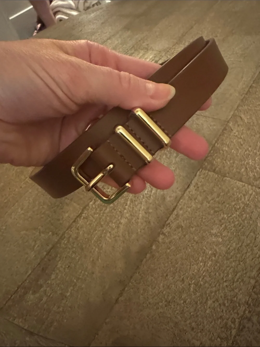 Abercrombie and Fitch brown and gold Belt