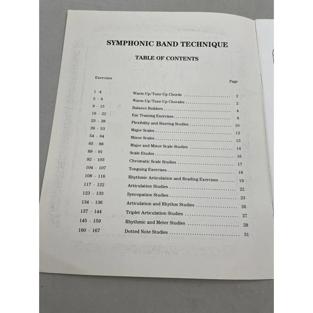 Symphonic Band Technique Cornet Trumpet Music Book Southern Music Co B354CR/TPT