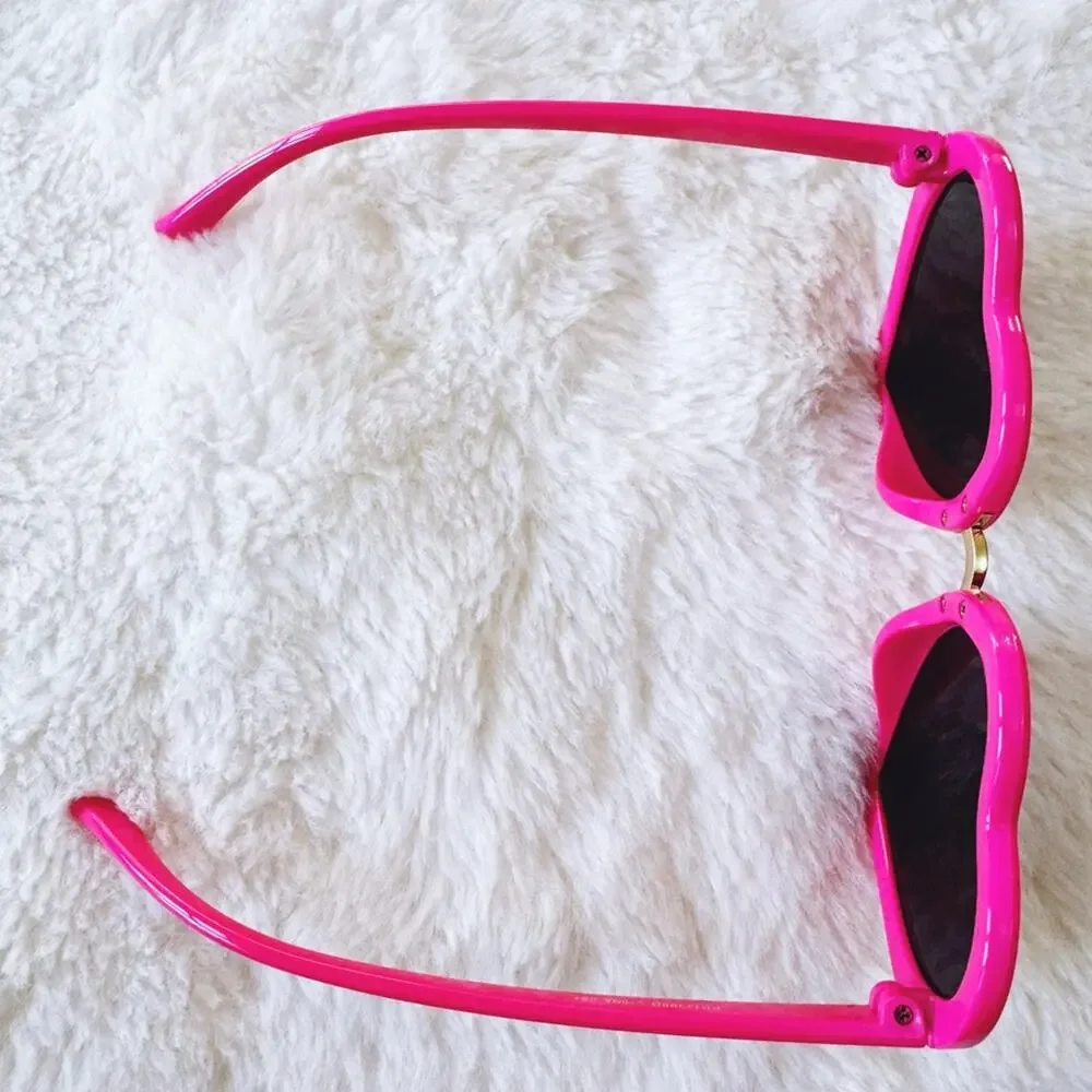 Pixie Pink Girl Heart-shape Sunglasses