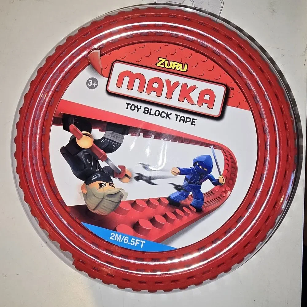 Zuru Mayka Toy Block Tape 6.5 Feet, 4 Pack New for Brick Building