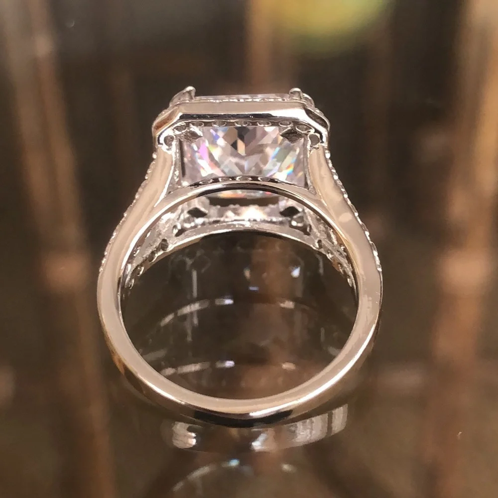 Sterling Silver Diamond Cubic Zirconia Ring