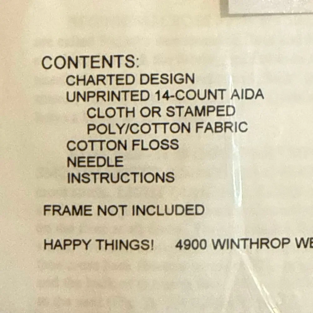 Happy Things! instructions floss vintage