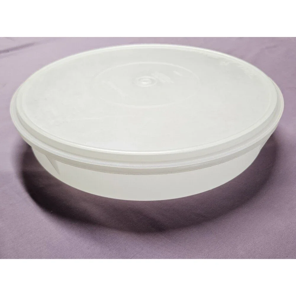 Vintage Tupperware Sheer Cupcake Keeper #242 w/Lid Seal #224 READ