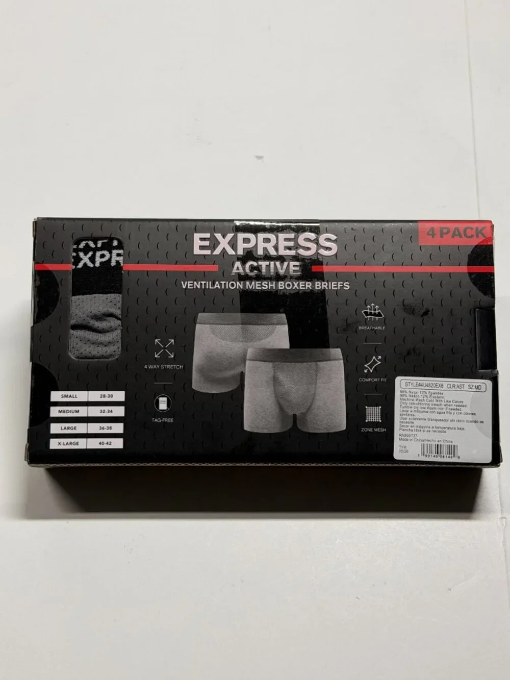 Express underwear performance
