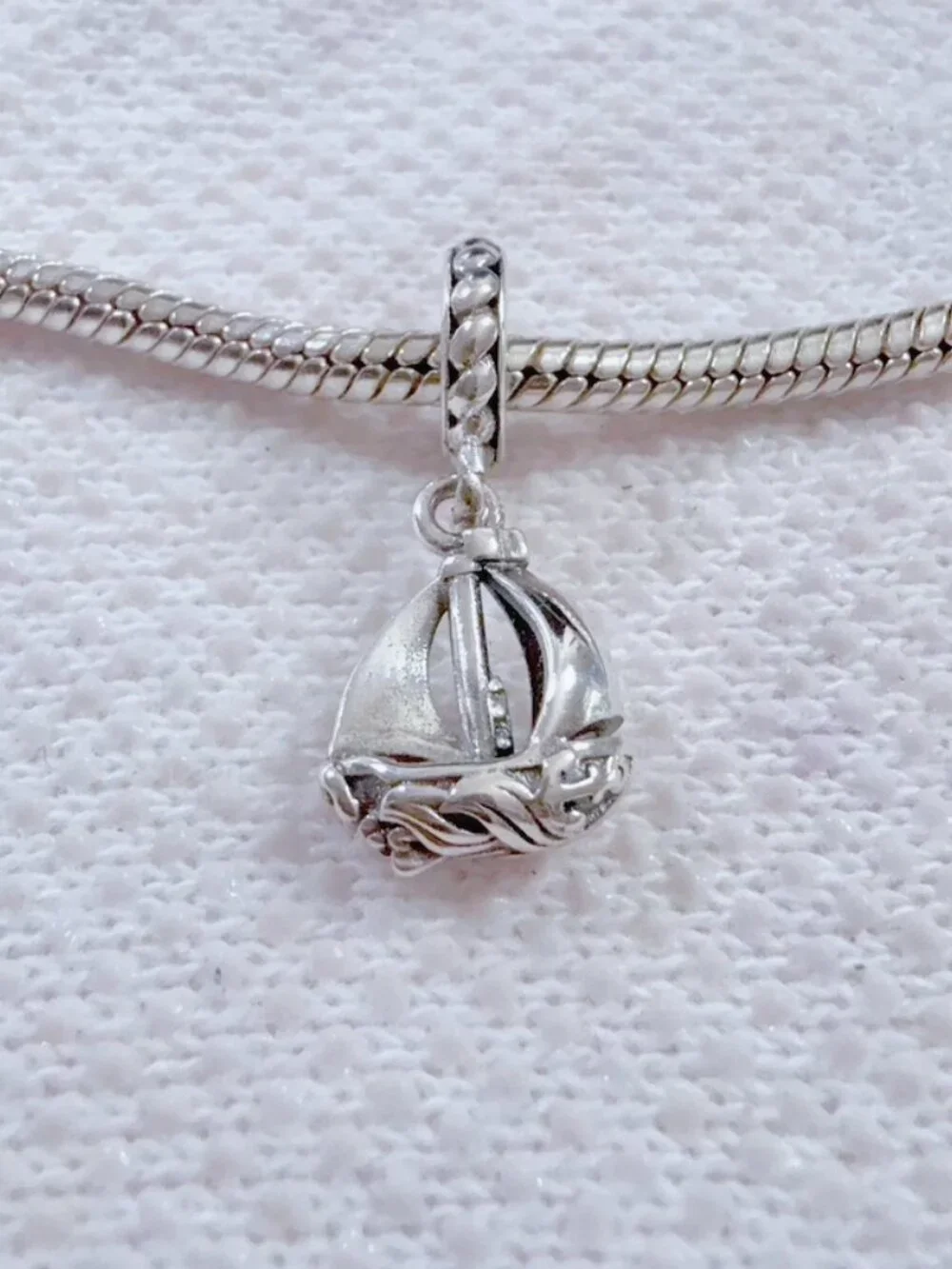 Boat Charm Silver Charm For Pandora Bracelet of Necklace