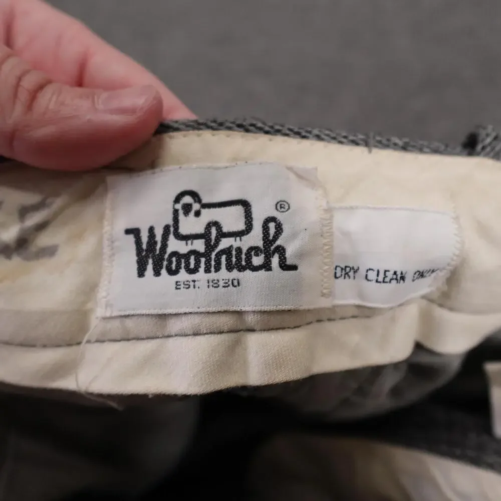 Vintage Woolrich Pants Mens 28x26 Gray Wool Nylon Tweed Knickers 80s 90s