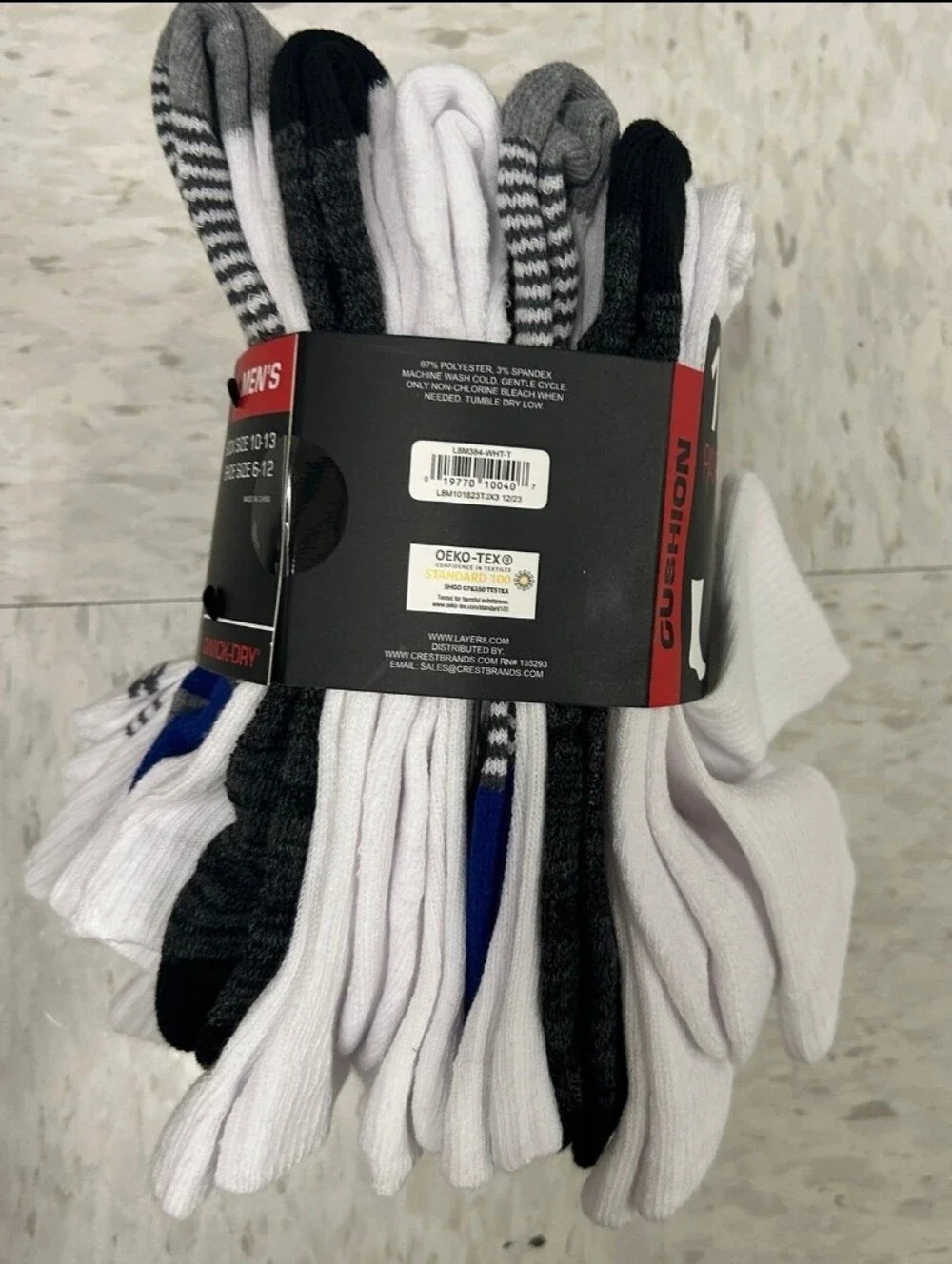 Layer 8 wear gray cushioned