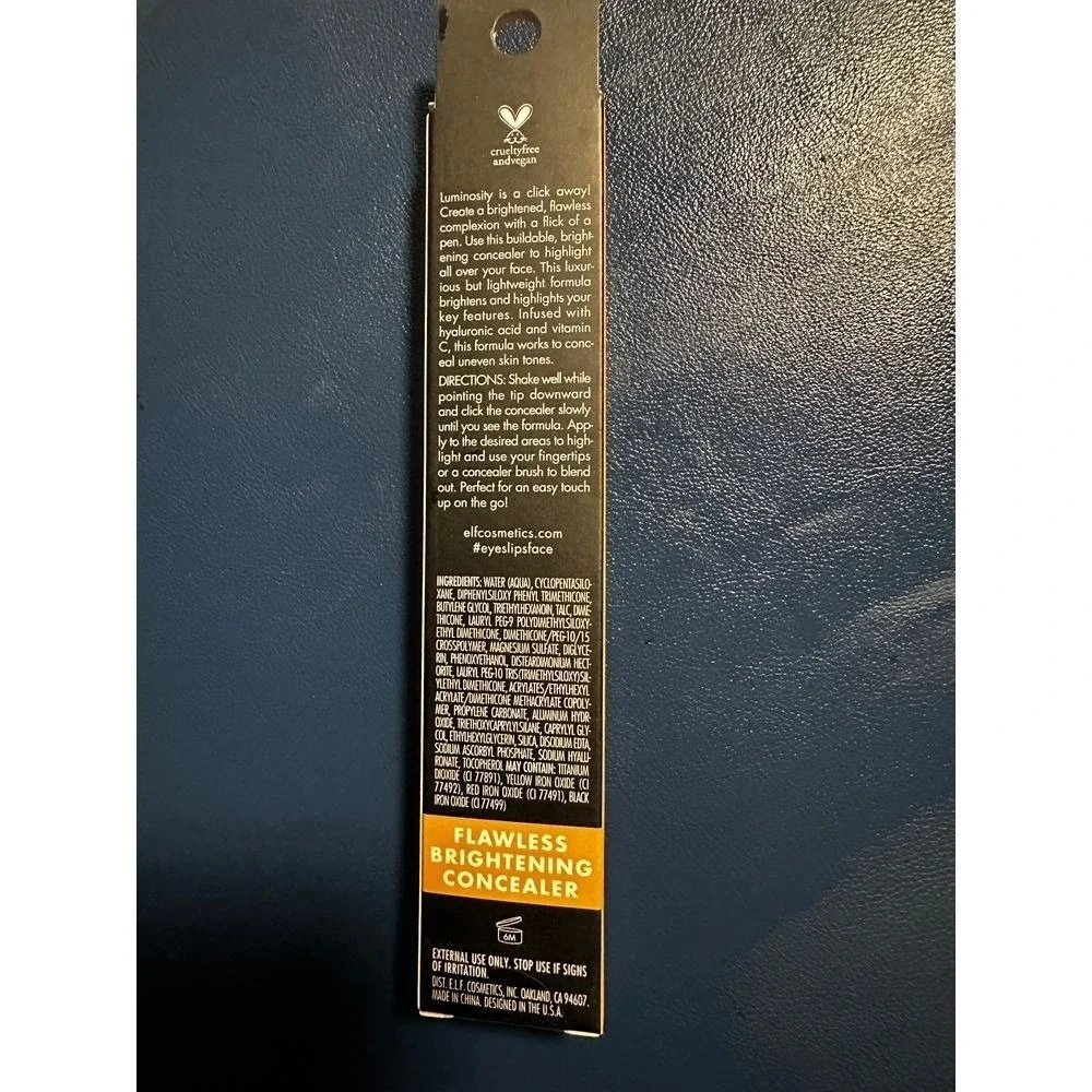e.l.f. Flawless Brightening Concealer Tan 41 W Warm Beige Undertones 0.07 fl oz