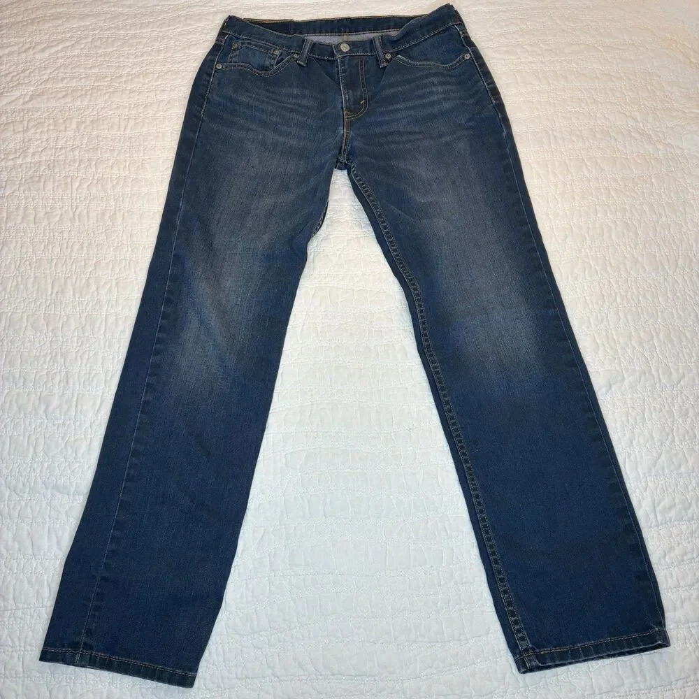 Levi's 511 Slim Fit Jeans Mens 32x32 Blue Dark Wash Denim Pants Casual