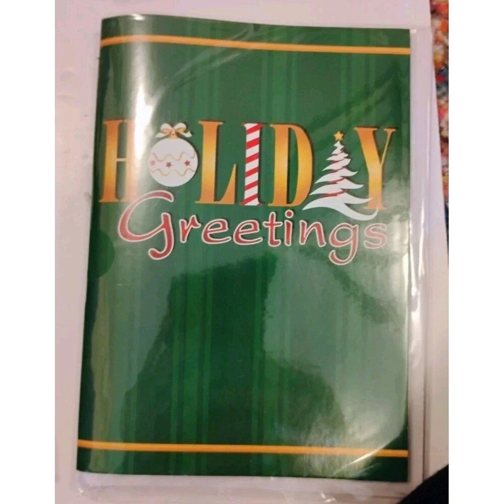 Vtg Christmas Greeting Cards Lot Mixed Unused Sealed Packs Santa Poinsettia Tree