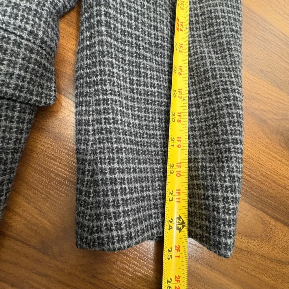 Bill Robinson 46R Grey Check Plaid Wool Lambswool‎ 3-Button Blazer Sport Coat