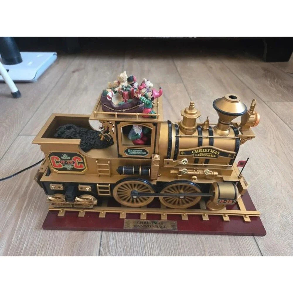 Vintage Mr.Christmas Gold Label Cannonball Train Plays 16 Song,running & Ligth