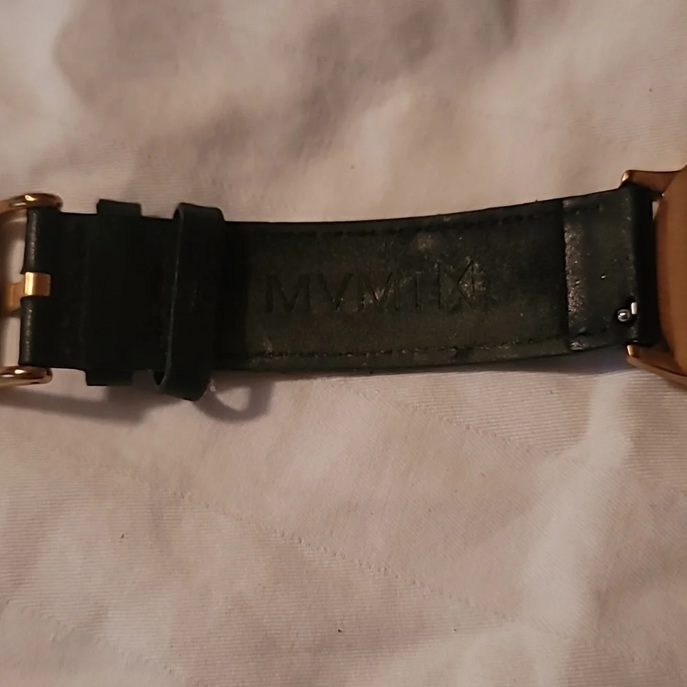 MVMT Womens Boulevard Santa Monica Black‎ Watch Rose Gold Case 38mm Leather
