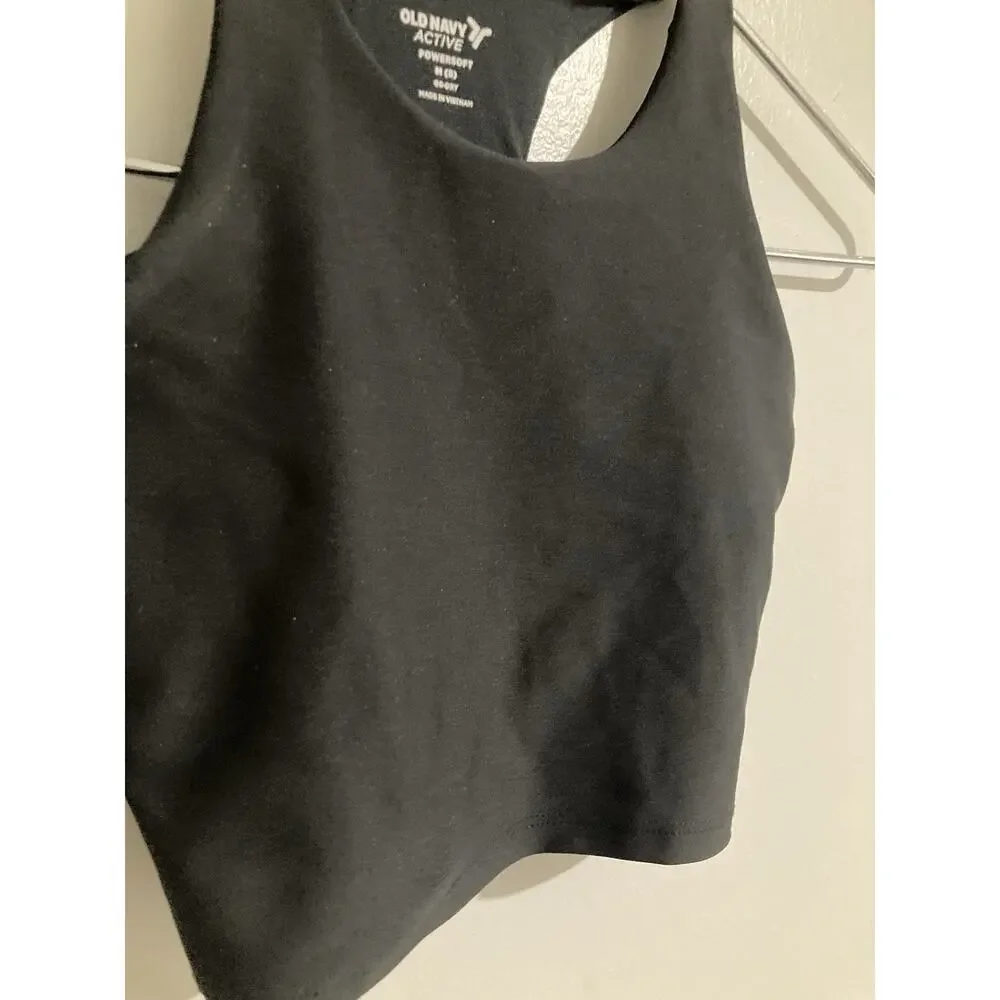 Old Navy Active Girls Cropped Tank Sports Bra Size Medium 8 Powersoft Go Dry