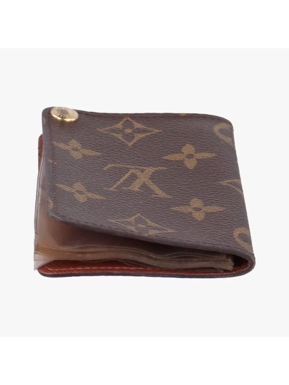 Louis Vuitton Porto Cartes Credit Pression Monogram Brown Canvas Card Holder