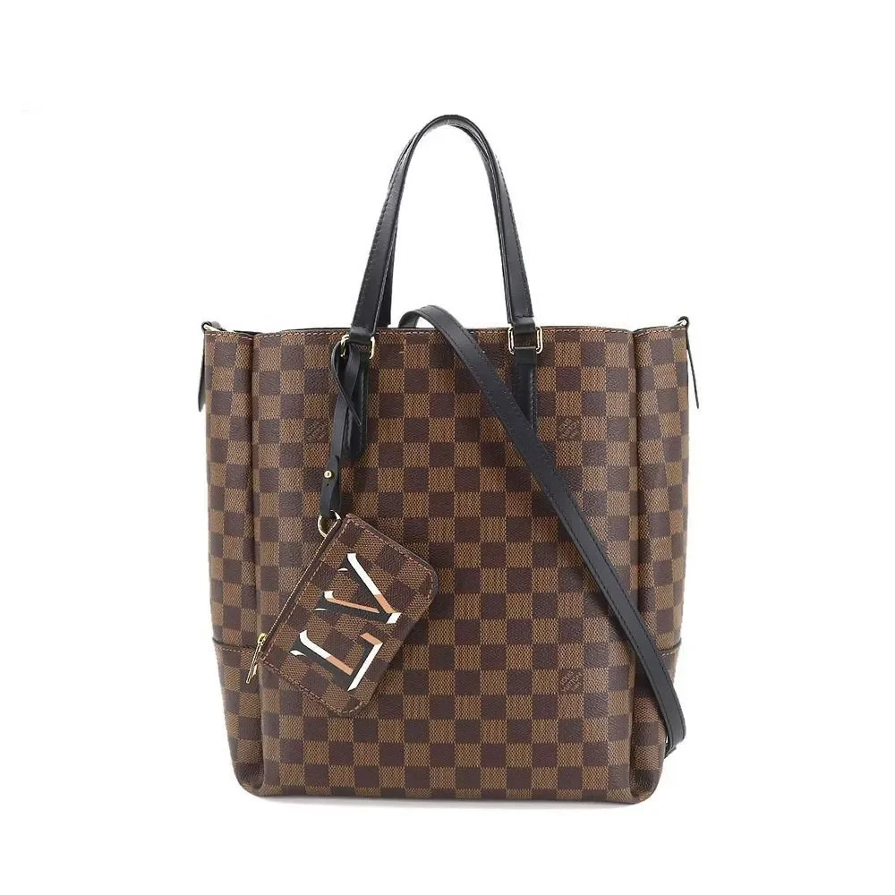 Louis Vuitton Damier Belmont NV MM Shoulder Bag Ebene Noir