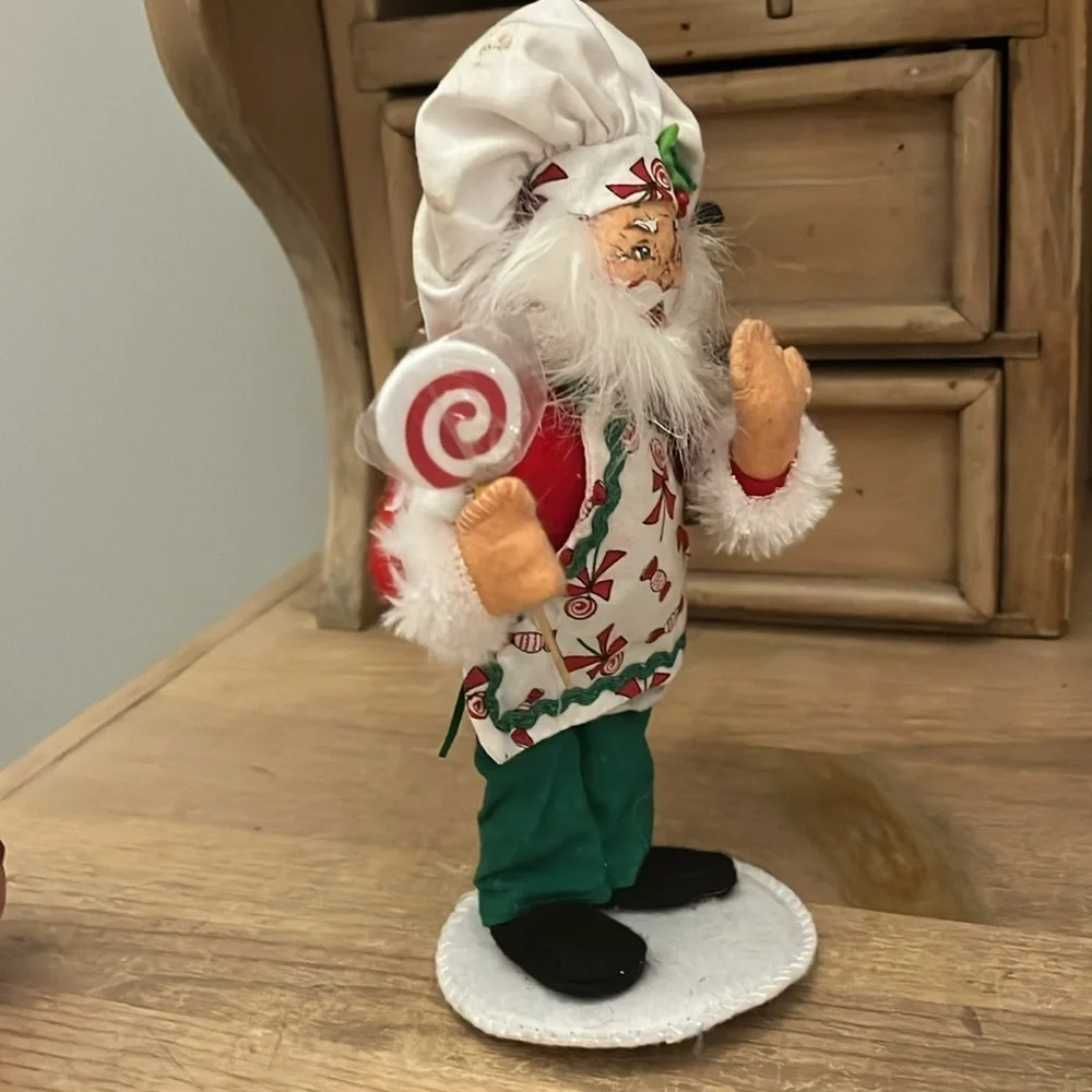Annalee Santa Chef Christmas Holding Lollipop Chef Hat 2018